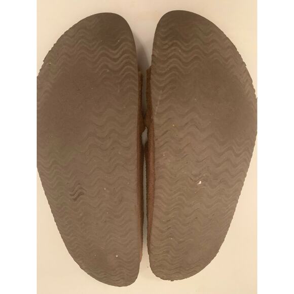 Birkenstock 353029 Jamie Sz 11m sandels brown suede leather 2 buckles preowned